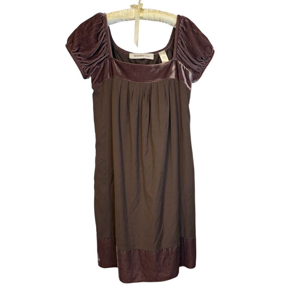 Laundry by Design Velvet and Silk Blend Babydoll Cocktail Dress Sz. 0. Wedding G